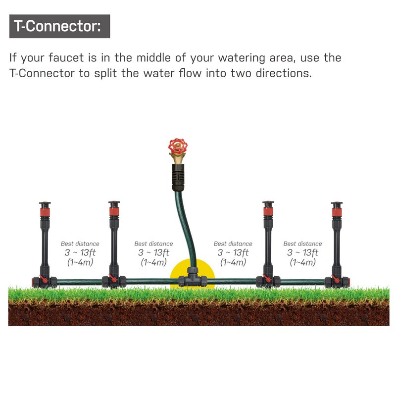 Eden DIY Garden Hose and Faucet Connector - 10-Piece Set (Model#99910)  Red  Black - Image 5